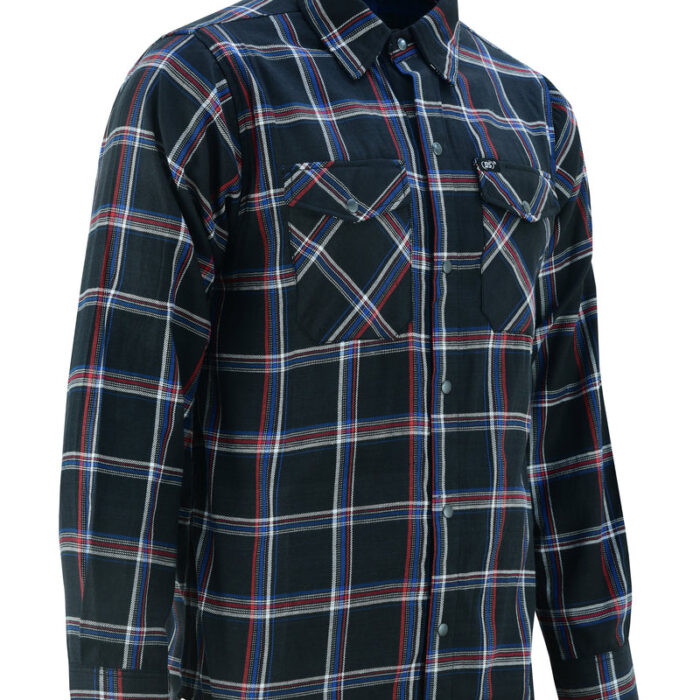 DS4680 Flannel Shirt - Black, Red and Blue