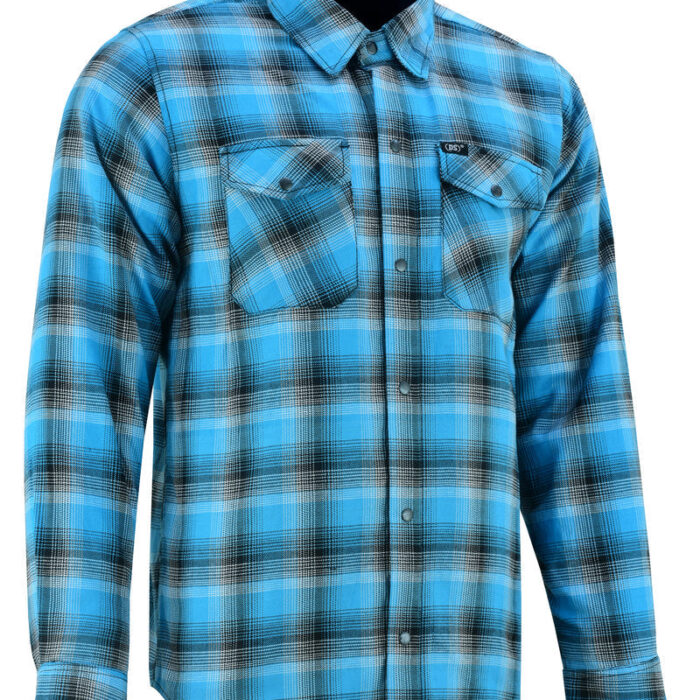 DS4683 Flannel Shirt - Blue and Black Shaded