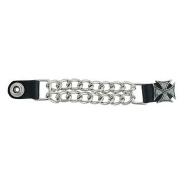 PKV142D Vest Extender - Iron Cross with Silver Glitter